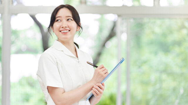 Female nurse working in a hospital